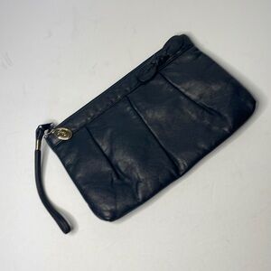 Navy Blue Etra Vintage Leather Clutch/Wristlet